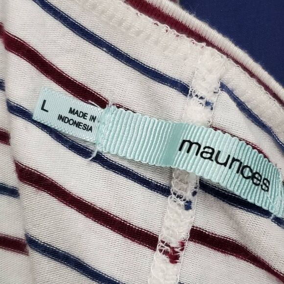 Maurices Large White Stripe Sleeveless Top - Picture 6 of 9